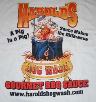 Harold's Hog Wash t-shirt back